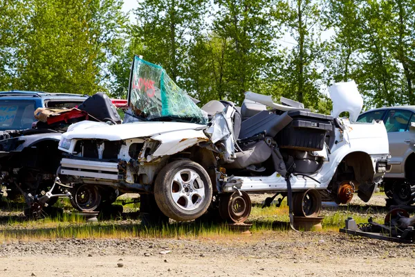 Auto kollidiert Schrottplatz Detail — Stockfoto