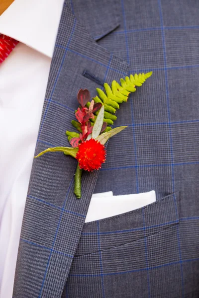 Groom Boutineer detaljer - Stock-foto