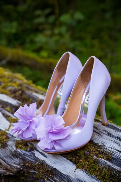 Mariée chaussures de mariage — Photo