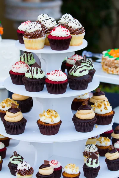 Cupcakes de casamento na recepção — Fotografia de Stock