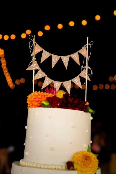 Net getrouwd taart topper — Stockfoto