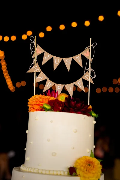 Just Married Cake Topper — Stock Photo, Image