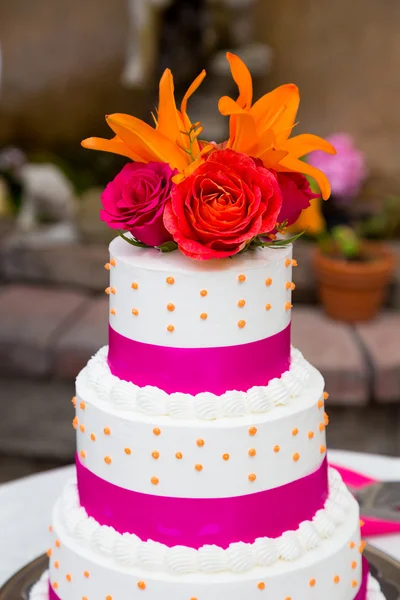 Détail de gâteau de mariage — Photo