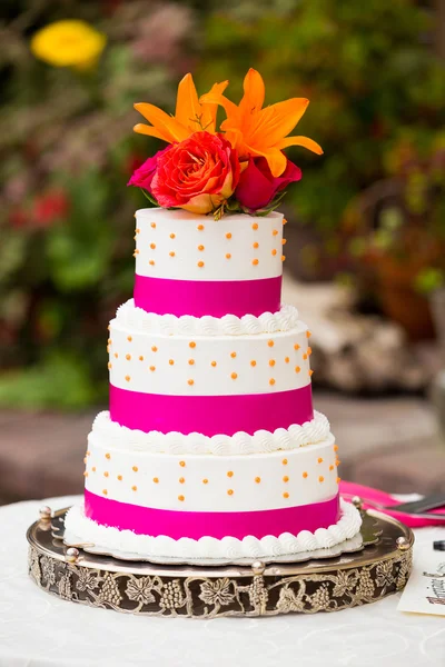 Detalhe do bolo de casamento — Fotografia de Stock