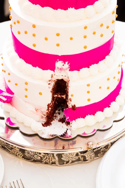 Cutting The Wedding Cake — Stock Photo, Image
