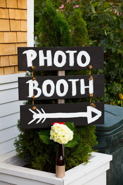 Foto Booth sinal de casamento — Fotografia de Stock