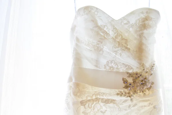 Wedding Dress Closeup Detail — Stock Photo, Image