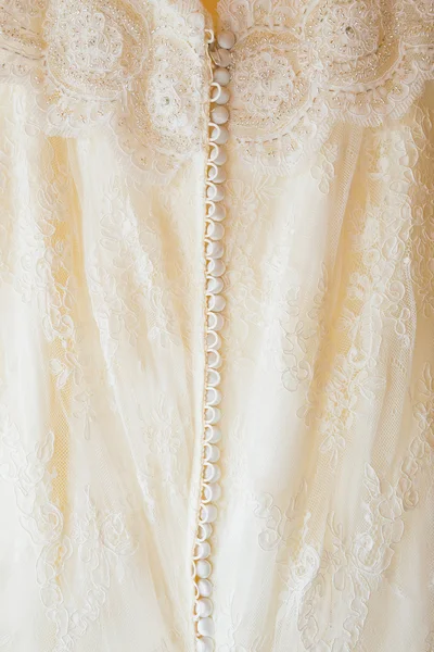 Bruiloft jurk close-up detail — Stockfoto