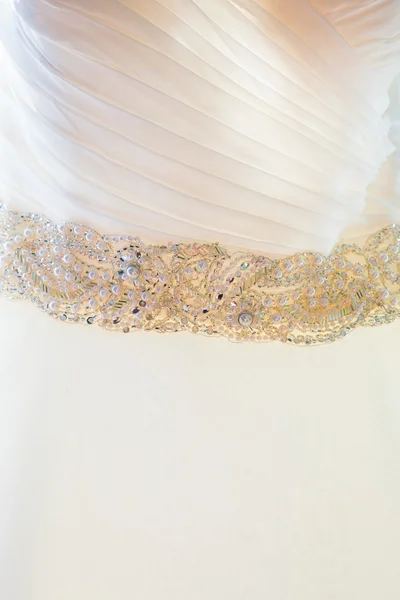 Bruiloft jurk close-up detail — Stockfoto