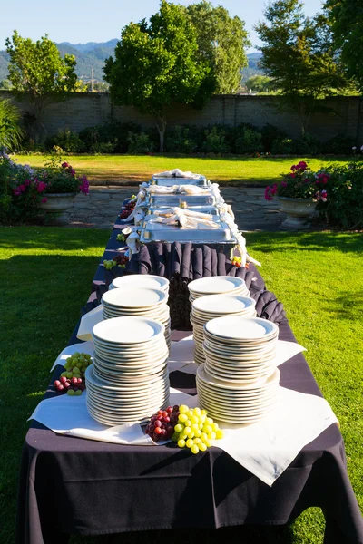 Configuração da festa do banquete de casamento — Fotografia de Stock