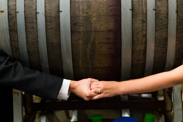 Bride Groom Holding Hands — Stock Photo, Image