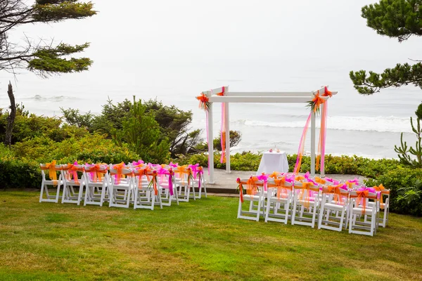沿海的婚礼场地 — 图库照片