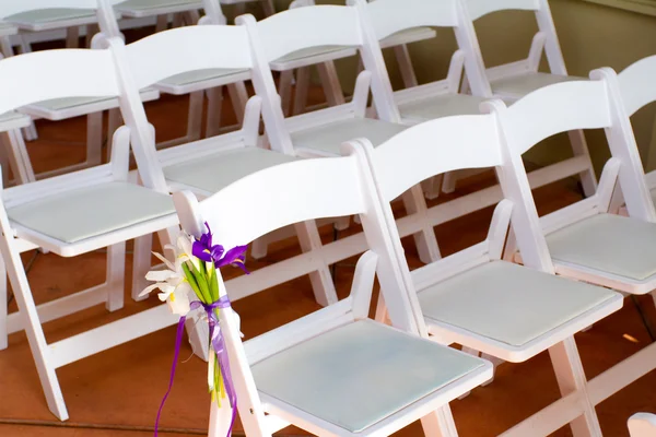 Cadeiras do local do casamento — Fotografia de Stock