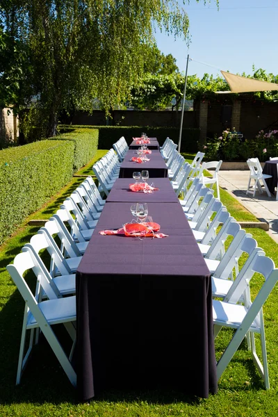 Mesas de recepção de casamento — Fotografia de Stock