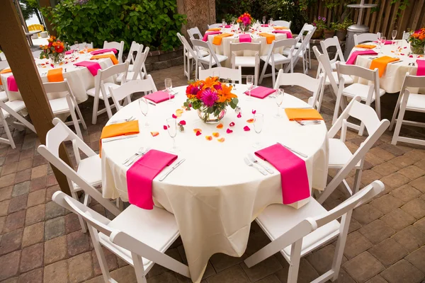 Bröllop mottagning tabeller — Stockfoto
