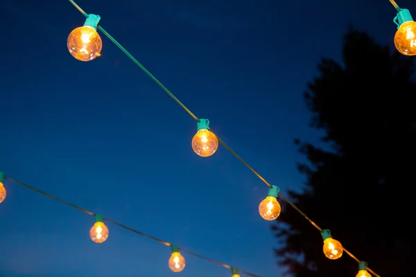 Hanging Strands of Lights — Stock Photo, Image