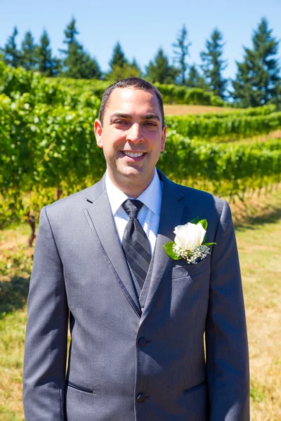 Handsome Groom Wedding Day — Stock Photo, Image