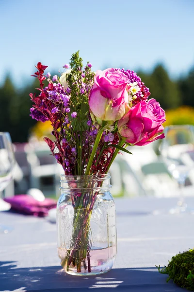 Mesa de recepción de boda detalles — Foto de Stock