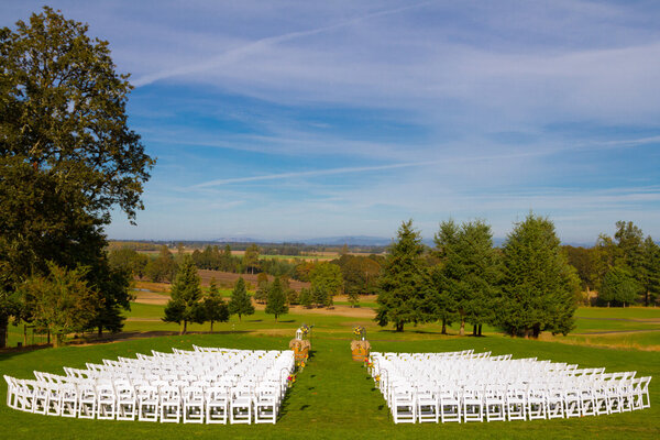 Empty Wedding Venue Seating