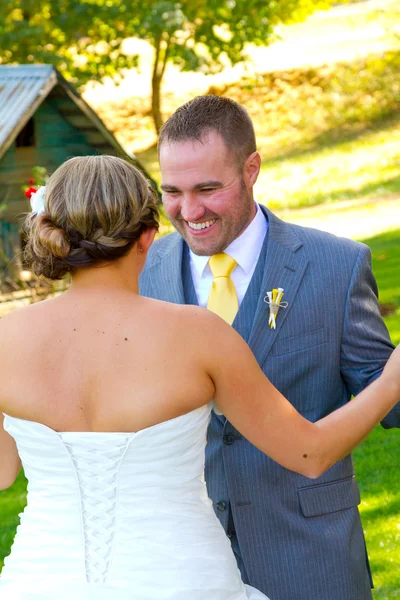 Bride Groom First Look — Stock Photo, Image