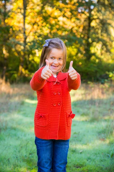 Chica en suéter rojo Retrato — Foto de Stock