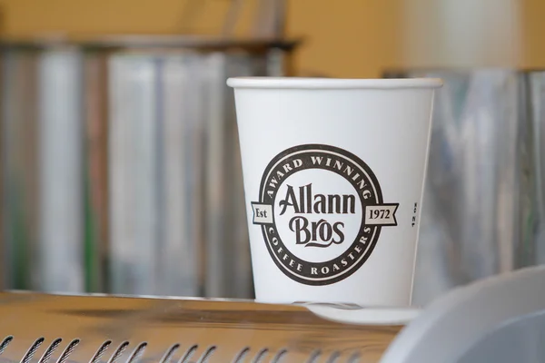 Allann bros Kaffeetasse eugene, oder — Stockfoto