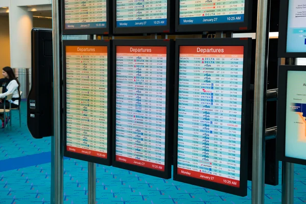 Airline Departure Arrival Reader Boards — Stock Photo, Image