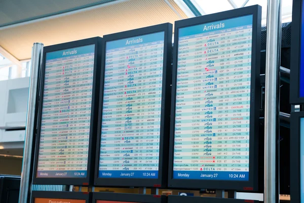 Airline Departure Arrival Reader Boards — Stock Photo, Image