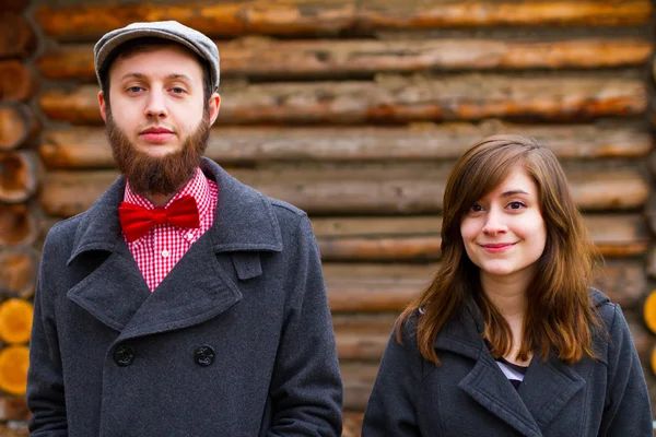 Happy Engaged Couple Portrait — Stock Photo, Image