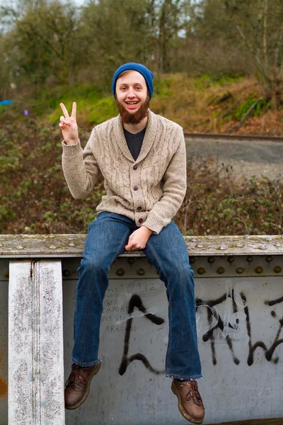 Hippie sinal de paz — Fotografia de Stock