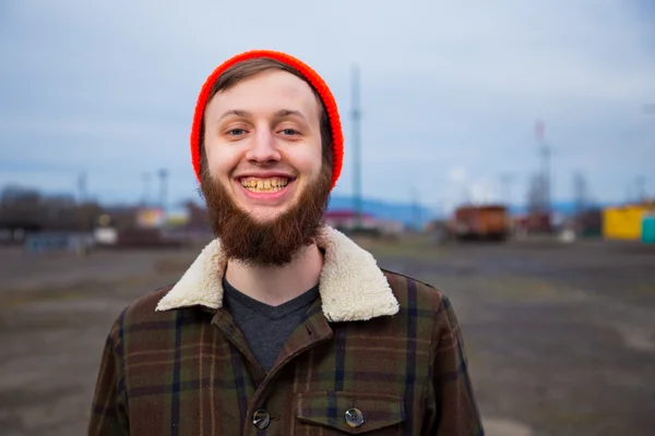 Male Hipster Fashion Portrait — Stock Photo, Image