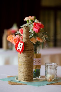 Düğün resepsiyonu tablo centerpieces