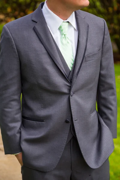 Γαμπρός μόδας κοστούμι σακάκι — Φωτογραφία Αρχείου