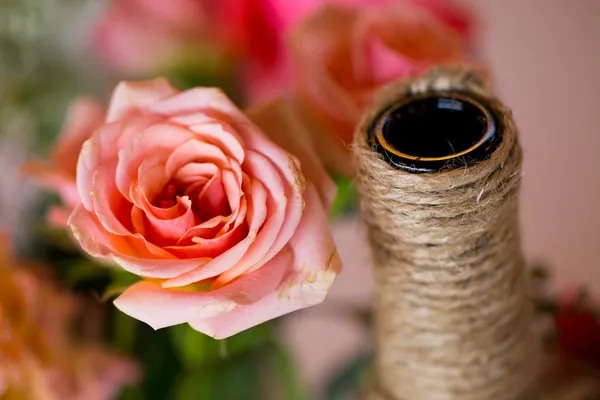 DIY bruiloft decoratie detail — Stockfoto
