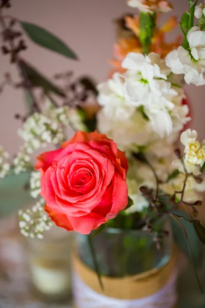 Dettaglio decorazione matrimonio fai da te — Foto Stock