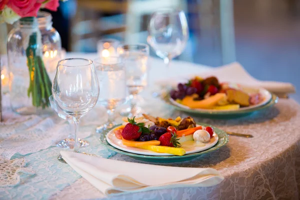 Bruiloft receptie diner — Stockfoto