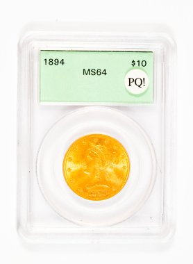 Altın dolar para kademeli durumda