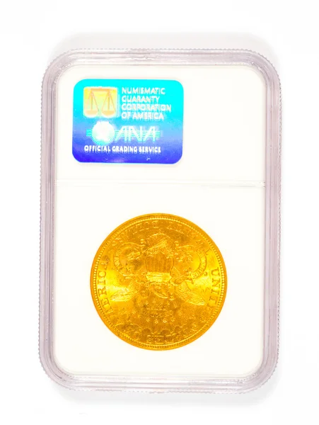 Oro 20 Dollaro Liberty Coin Graded — Foto Stock