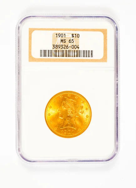 Premium Quality Graded Gold Coin — Stock Photo, Image