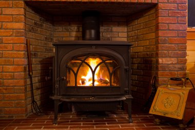 Wood Stove Fire Burning clipart