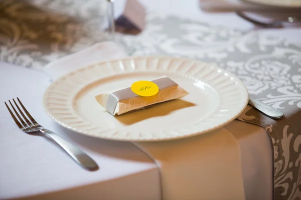 Gefälligkeiten bei einem Hochzeitsempfang — Stockfoto