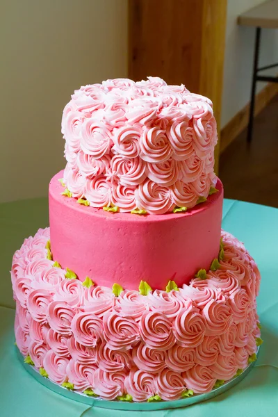 Torta nuziale rosa — Foto Stock