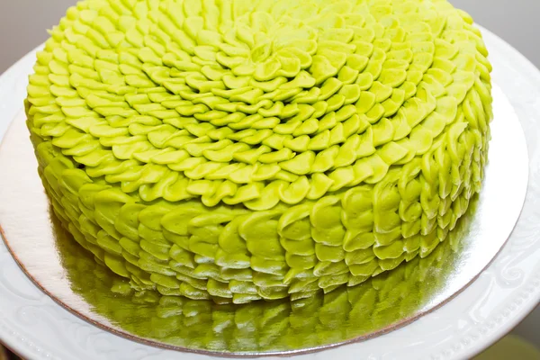緑のウエディング ケーキ — ストック写真