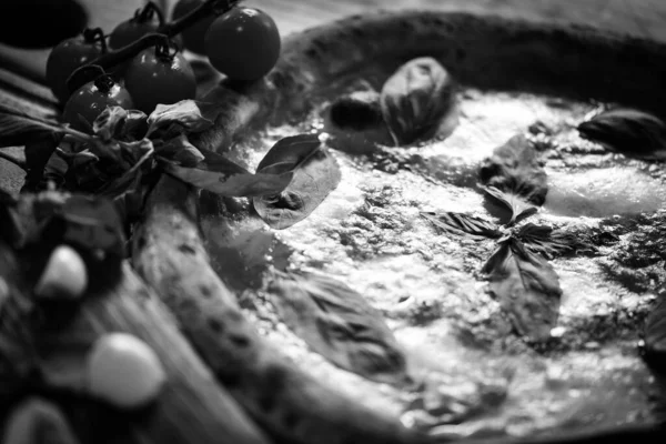 Pizza Italienne Fraîche Vue Rapprochée — Photo