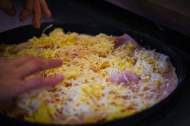 delicious italian home made pizza with fresh ingredients