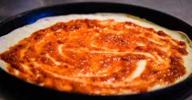 delicious italian home made pizza with fresh ingredients