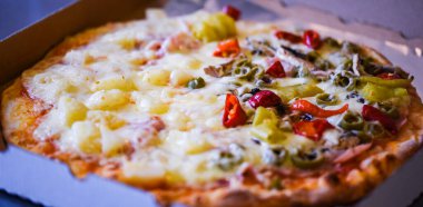 delicious italian home made pizza with fresh ingredients