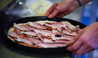 delicious italian home made pizza with fresh ingredients