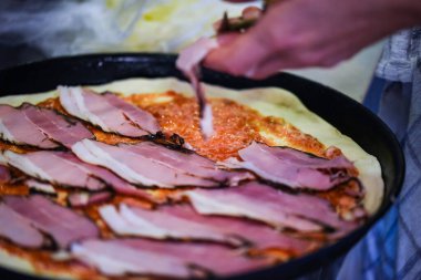 delicious italian home made pizza with fresh ingredients