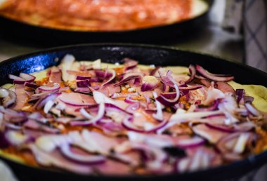 delicious italian home made pizza with fresh ingredients